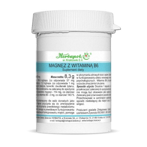 Magnez z witaminą B6 - 30 kapsułek