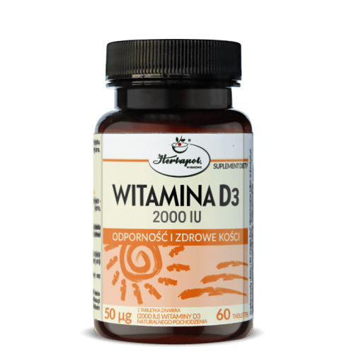 Witamina D3 2000 IU 60 tabletek