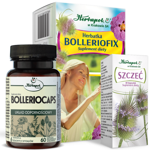 Zestaw KLESZCZOM STOP to herbatka BOLLERIOFIX, kapsułki BOLLERIOCAPS oraz kapsułki SZCZEĆ
