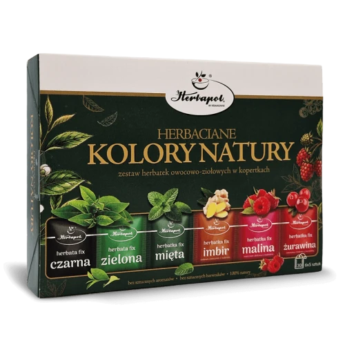 Bombonierka herbaciane kolory natury - 6 smaków
